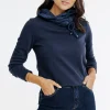 T-SHIRT UNI COL BOULE -