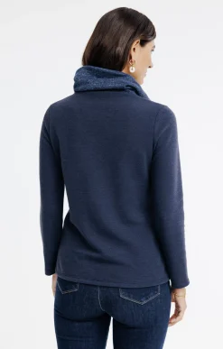 T-SHIRT UNI COL BOULE -