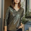 T-SHIRT UNI COL V -