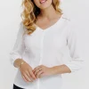 T-SHIRT UNI DETAIL DENTELLLE EPAULE -