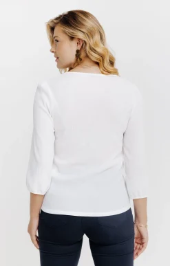 T-SHIRT UNI DETAIL DENTELLLE EPAULE -