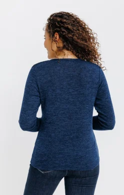 T-SHIRT UNI MANCHES LONGUES -