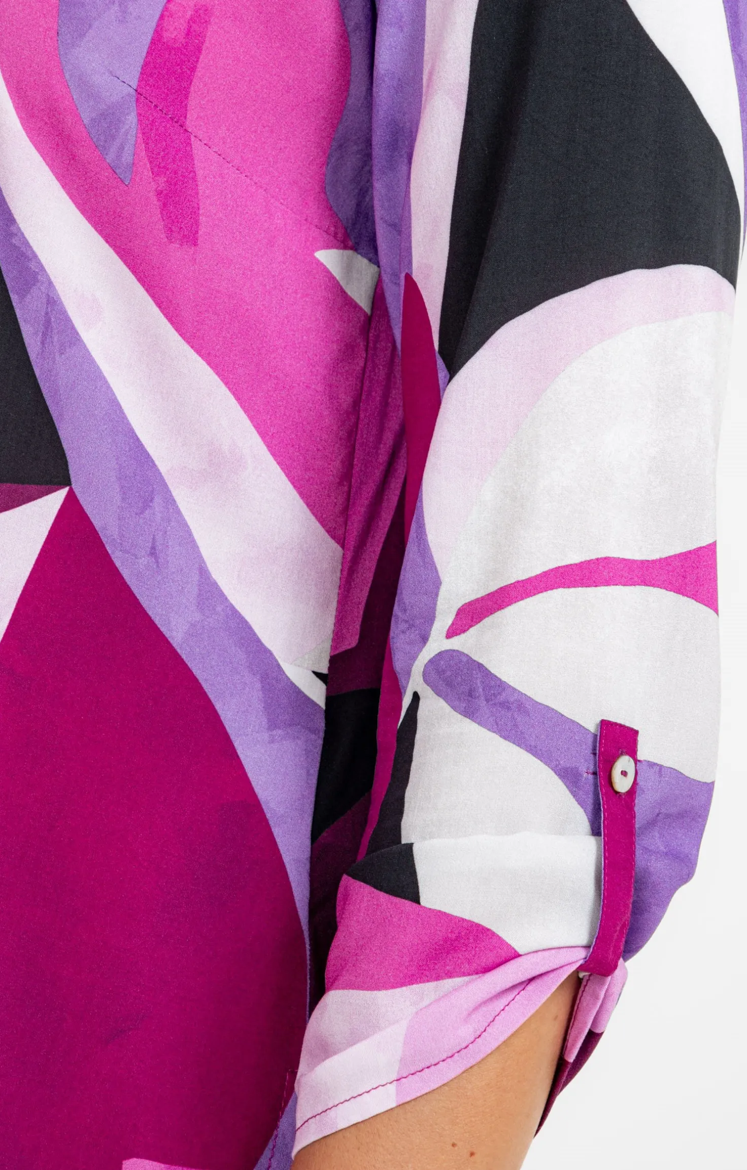 TUNIQUE IMPRIME COLORE COL CHEMISE -