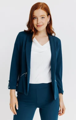 VESTE BLAZER AVEC COL CHÂLE -