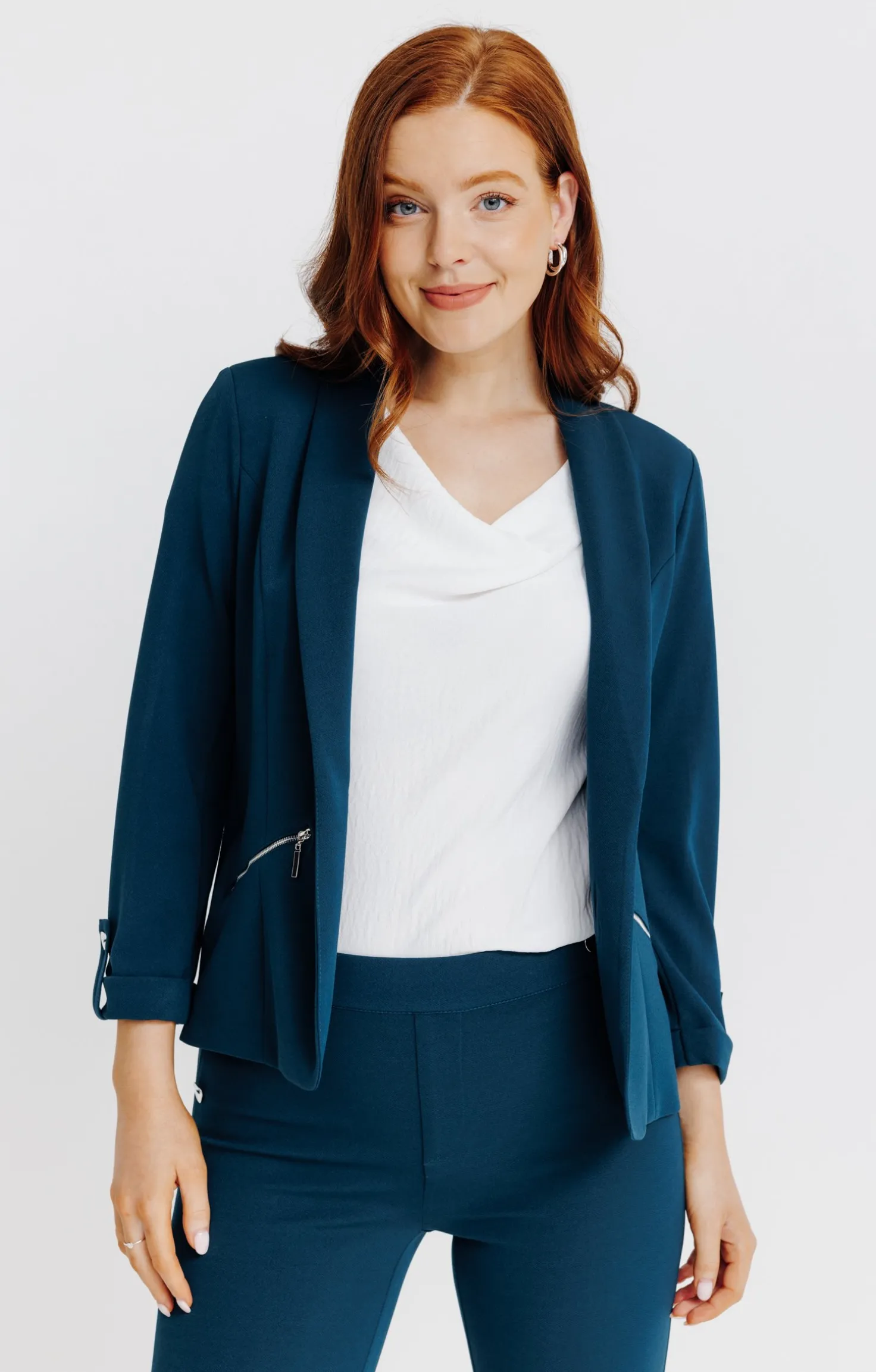 VESTE BLAZER AVEC COL CHÂLE -