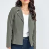 Veste col tailleur avec zips poches -