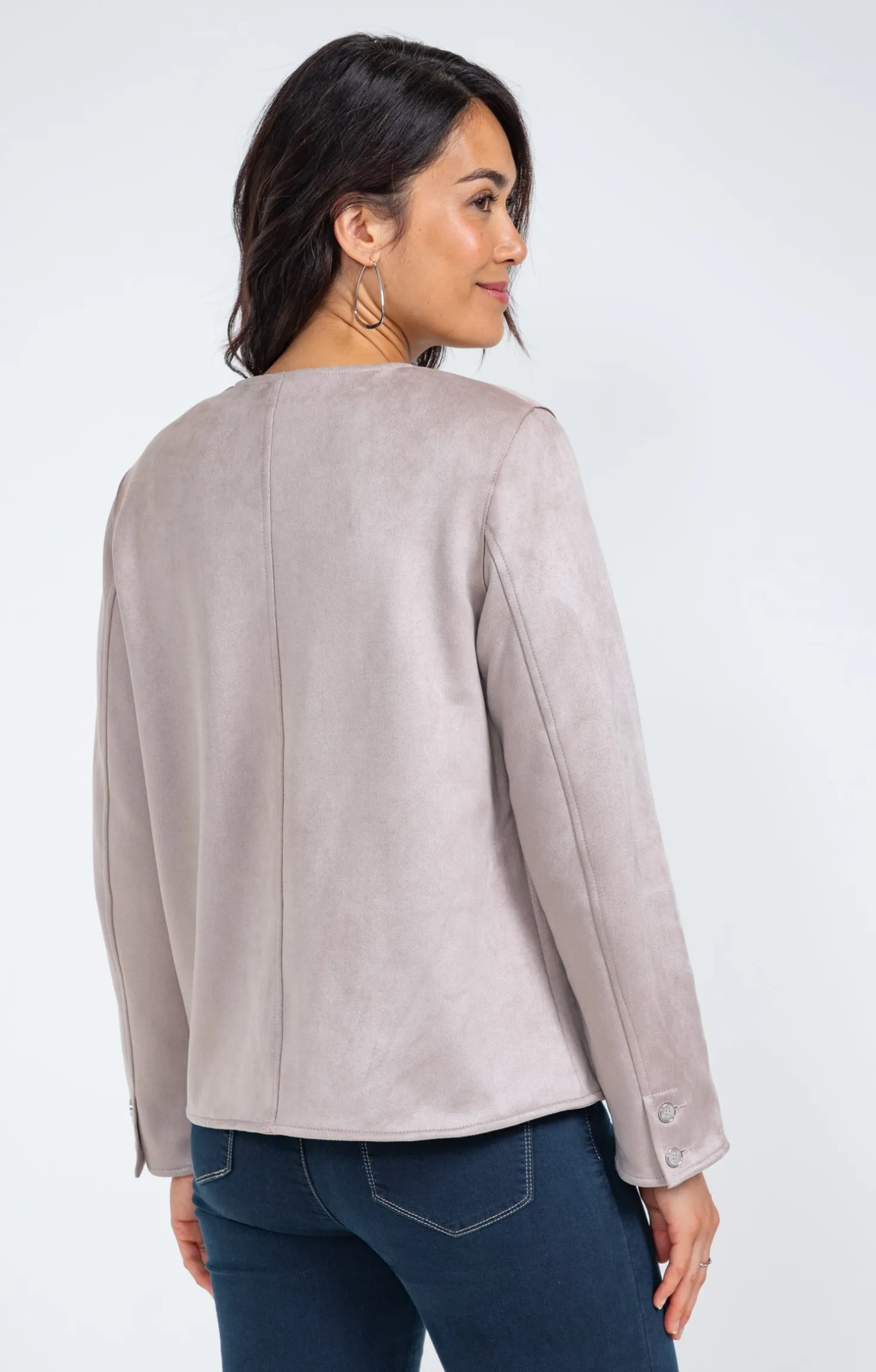 Veste en suédine non doublée -