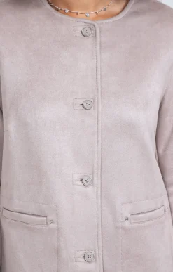 Veste en suédine non doublée -