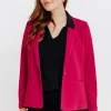 VESTE FORME BLAZER EN MAILLE -