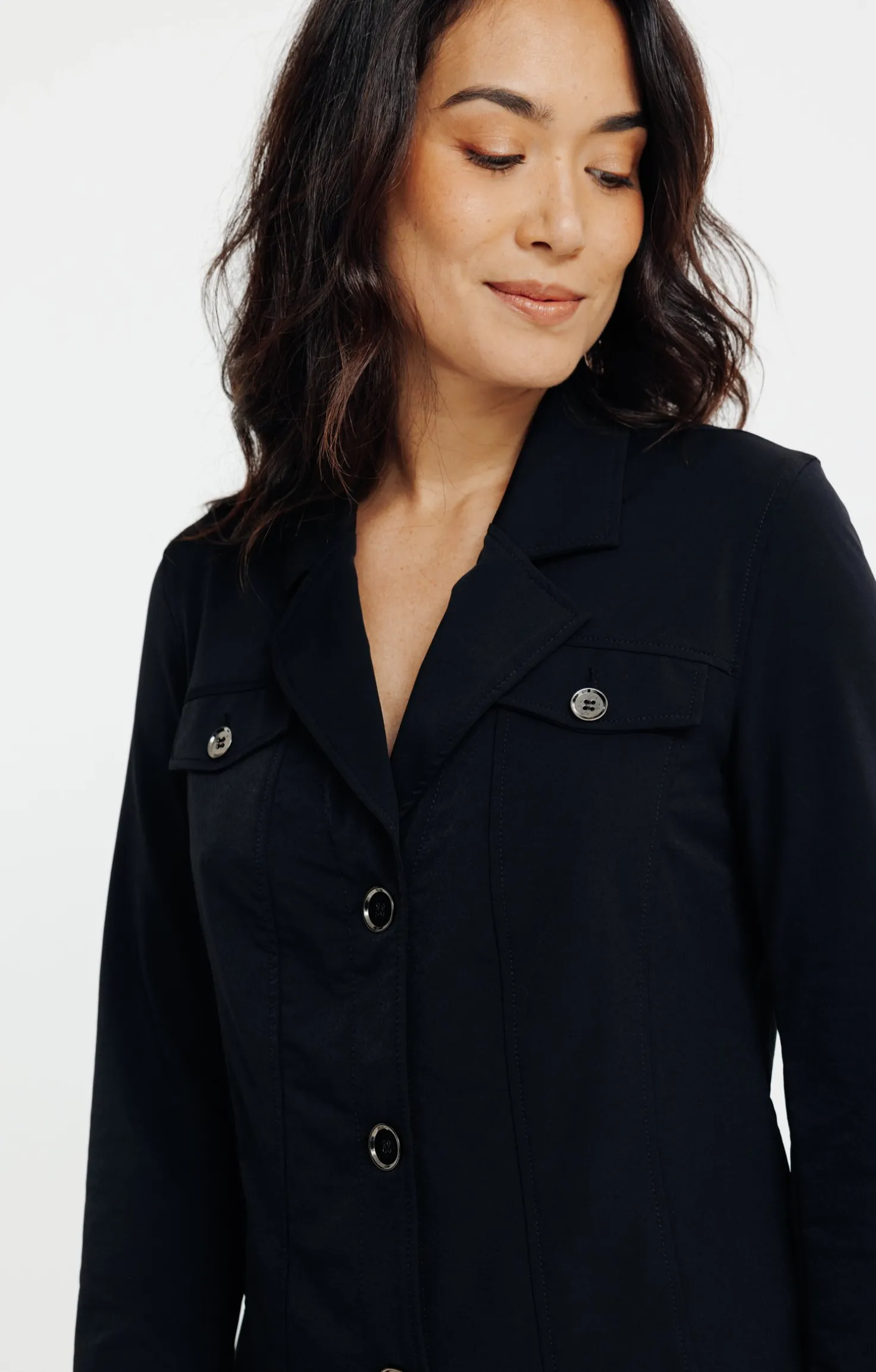 VESTE NON DOUBLEE, BOUTONEE -