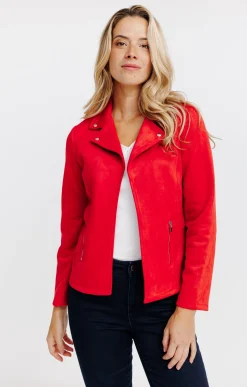 Veste perfecto en suédine non doublée -