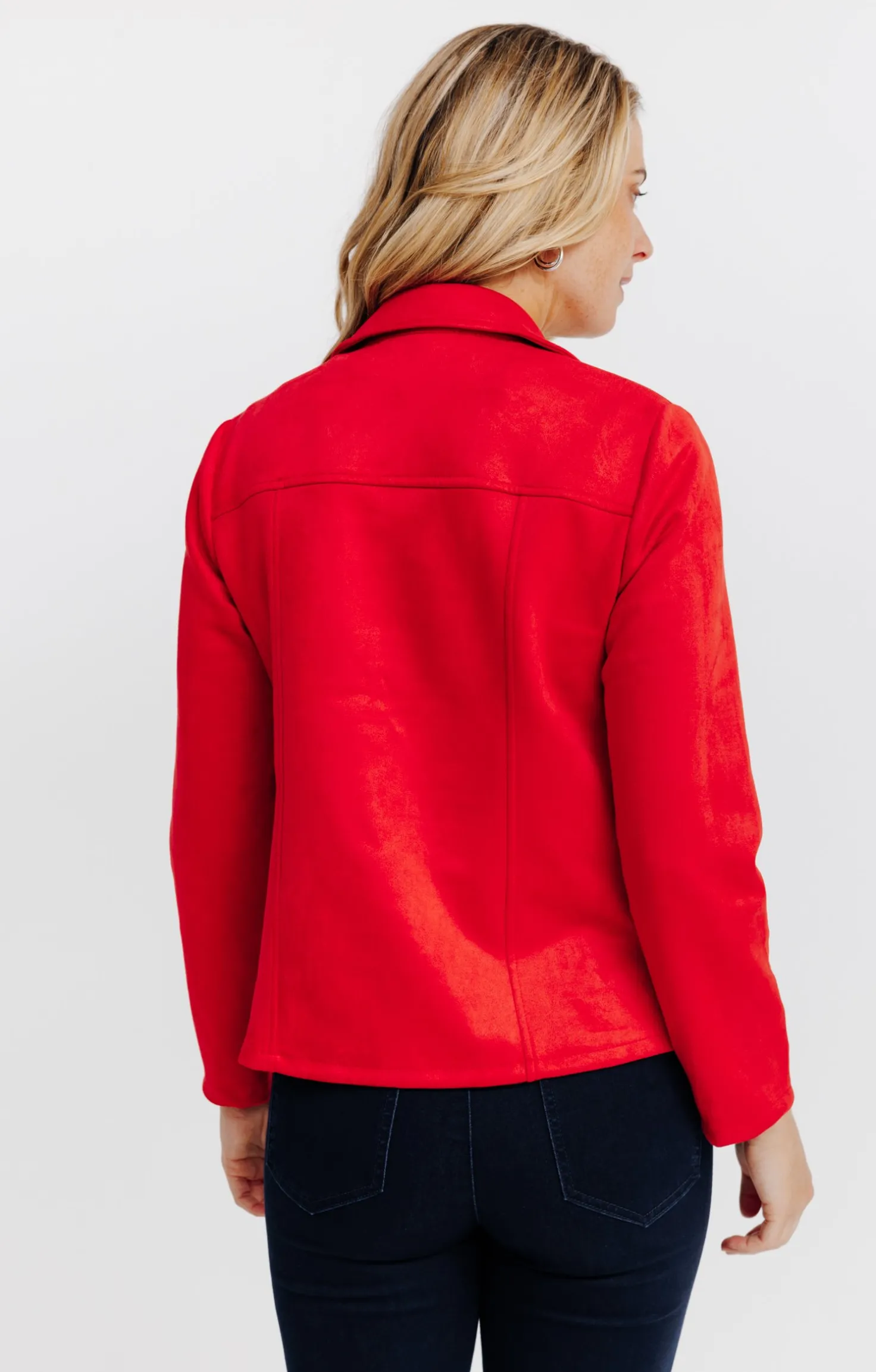 Veste perfecto en suédine non doublée -