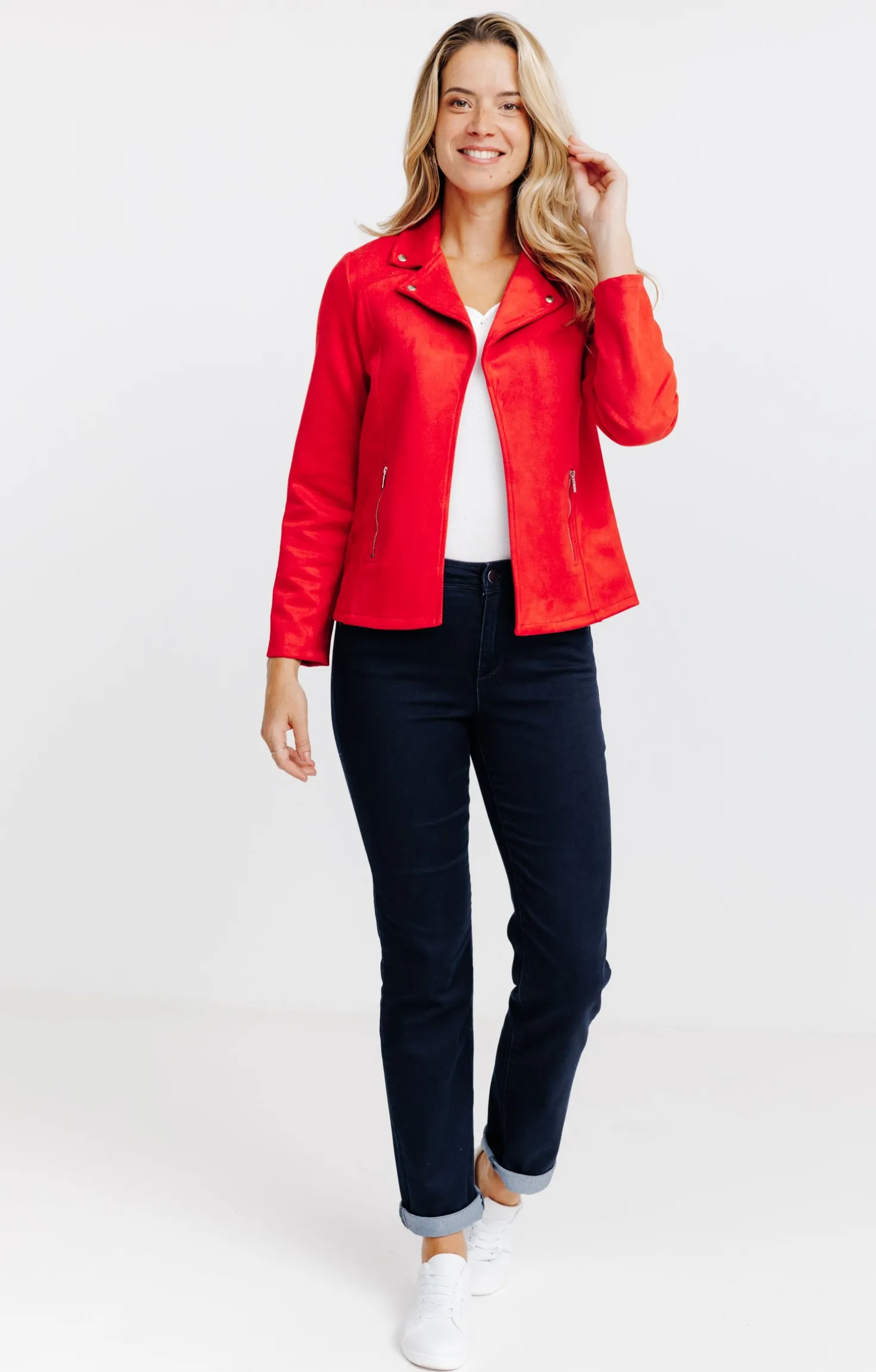 Veste perfecto en suédine non doublée -