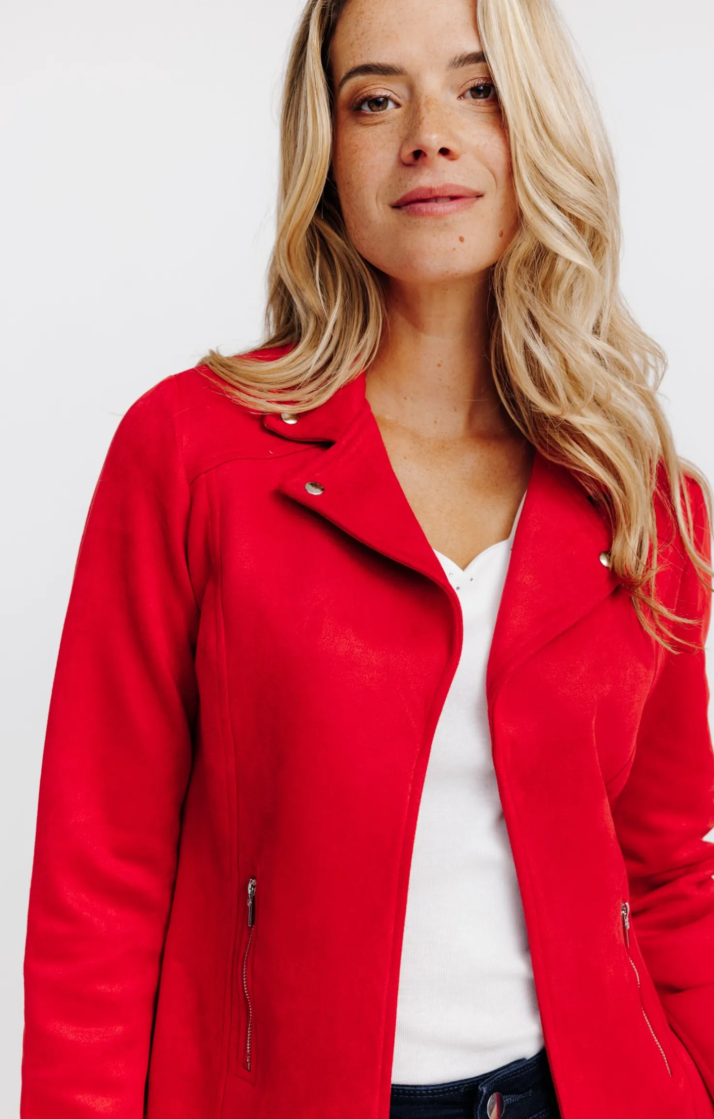 Veste perfecto en suédine non doublée -