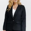 Veste tailleur effet lin -