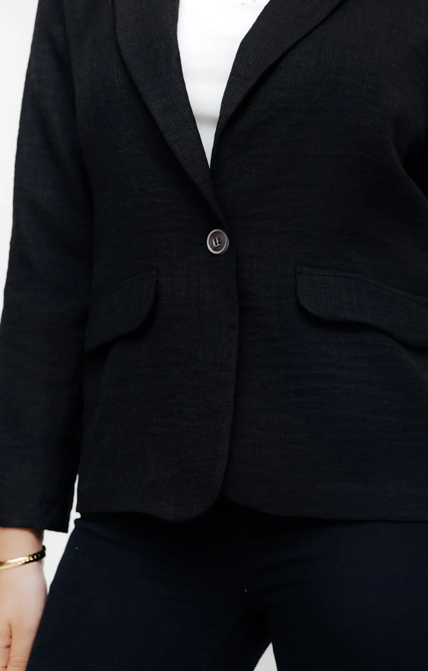 Veste tailleur effet lin -