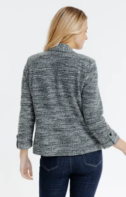 VESTE ZIPPEE COL CHÂLE -