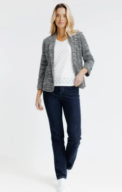 VESTE ZIPPEE COL CHÂLE -